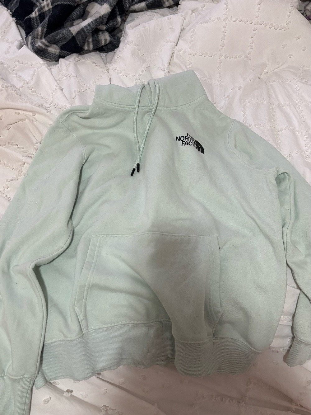The North Face Light Mint Green Pullover Fleece Hoodie